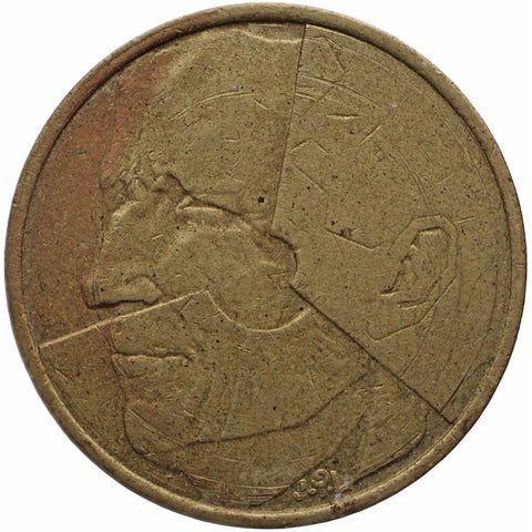 1986 5 Francs Belgium Baudouin I Coin French text