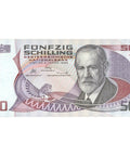 1986 Austria 50 Schilling Banknote
