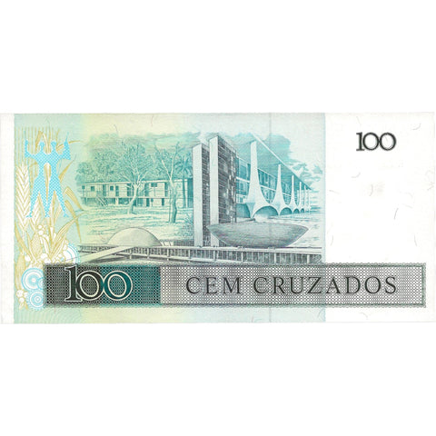 1986 Brazil 100 Cruzados Banknote