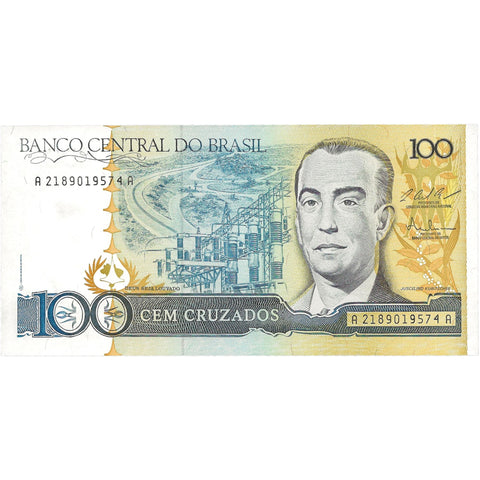 1986 Brazil 100 Cruzados Banknote