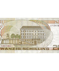 1986 20 Schilling Austria Banknote Portrait of Moritz M Daffinger