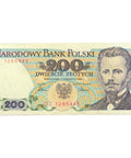 1986 Poland 200 Złotych Banknote