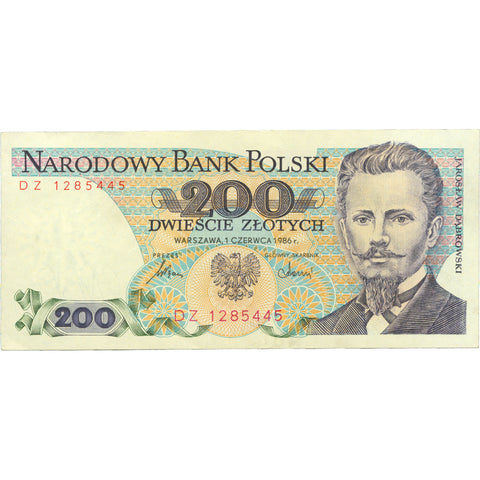 1986 Poland 200 Złotych Banknote