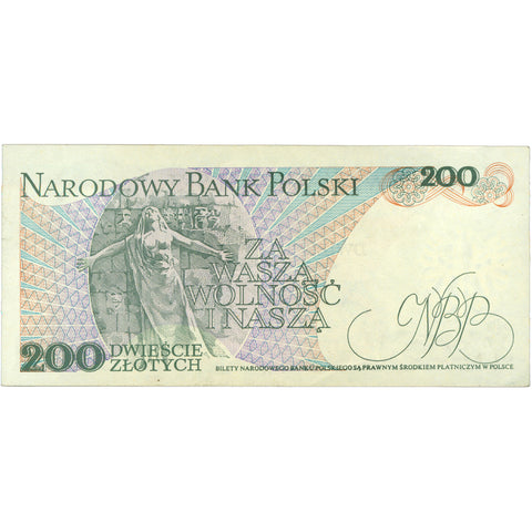1986 Poland 200 Złotych Banknote
