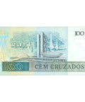 1987 Brazil 100 Cruzados Banknote