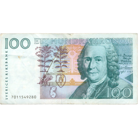 1987 Sweden 100 Kronor Banknote