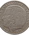1988 1 Krona Sweden Coin Carl XVI Gustaf