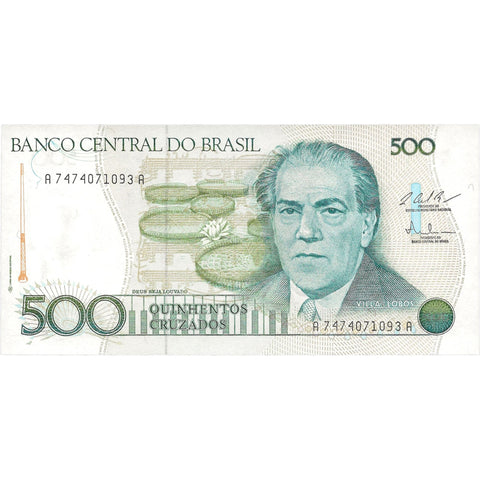 1988 Brazil 500 Cruzados Banknote