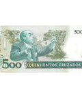 1988 Brazil 500 Cruzados Banknote