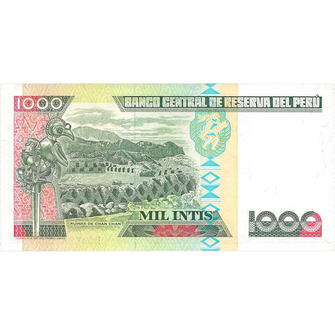 1988 Peru 1000 Intis Banknote