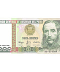1988 Peru 1000 Intis Banknote