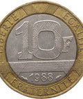 1988 10 Francs France Coin Mint Paris Génie de la Liberté