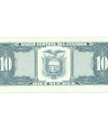 1988 Ecuador 10 Sucres Banknote