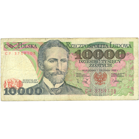 1988 Poland 10,000 Złotych Banknote