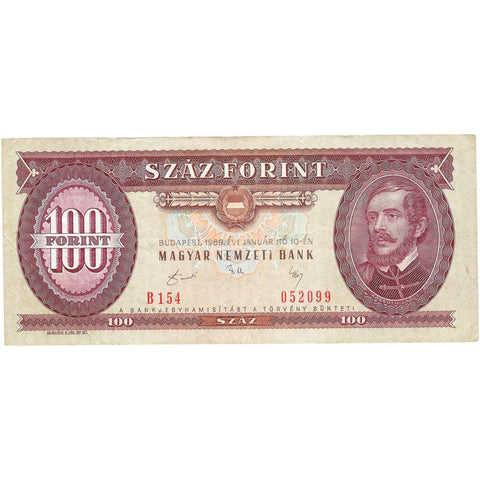 1989 100 Forint Hungary Banknote Portrait of Lajos Kossuth