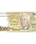 1990 Brazil 1000 Cruzeiros Banknote