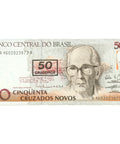 1990 Brazil 50 Cruzados Banknote