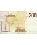 1990 Italy 2000 Lire Banknote