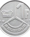 1991 1 Franc Belgium Coin French text