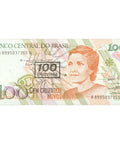 1991 Brazil 100 Cruzados Banknote