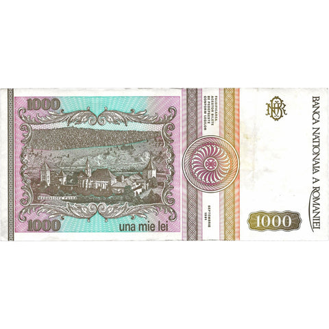 1991 Romania 1000 Lei Banknote