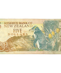 1992 New Zealand 5 Dollars Banknote