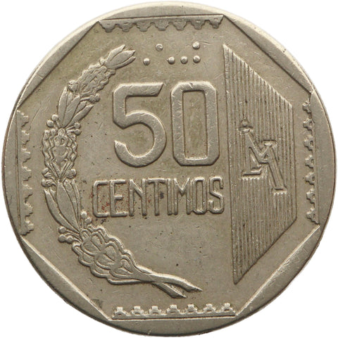 1992 50 Céntimos Peru Coin Mint Lima