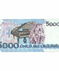 1993 Brazil 5000 Cruzeiros Banknote