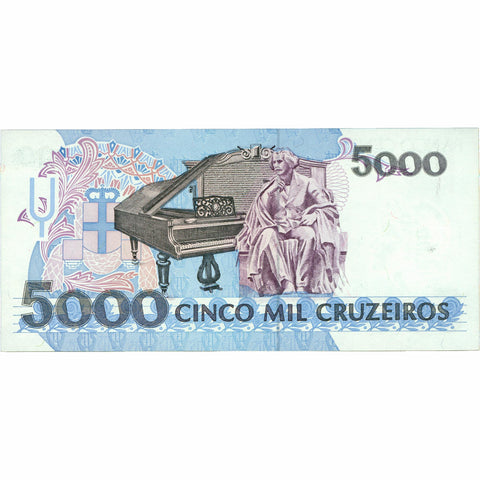 1993 Brazil 5000 Cruzeiros Banknote