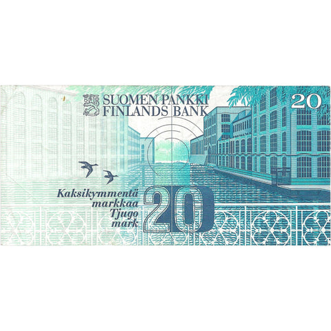 1993 Finland 20 Markkaa Banknote