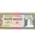 1993 Guyana 20 Dollars Banknote