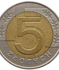 1994 5 Zlotys Poland Coin