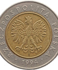 1994 5 Zlotys Poland Coin