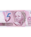 1994 Brazil 5 Reais Banknote