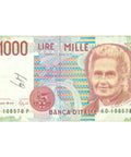 1994 Italy 1000 Lire Banknote