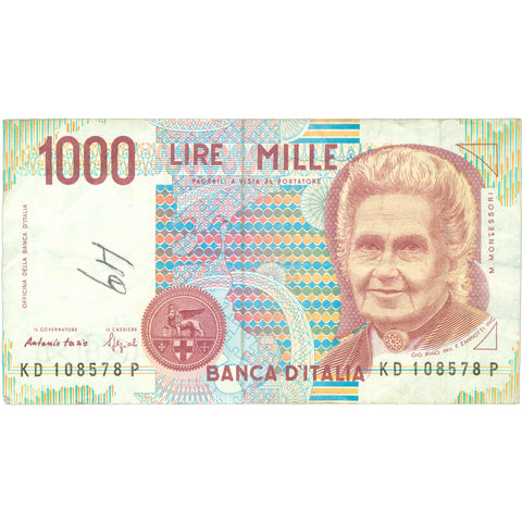 1994 Italy 1000 Lire Banknote