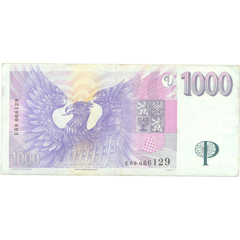 1996 Czech Republic 1000 Korun Banknote