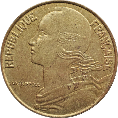 1997 20 Centimes France Coin Marianne Bee Mark