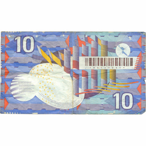 1997 Netherlands 10 Gulden Banknote