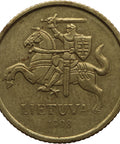 1998 10 Centų Lithuania Coin Tybe B