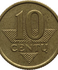 1998 10 Centų Lithuania Coin Tybe B