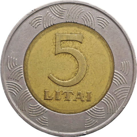 1998 5 Litai Lithuania Coin