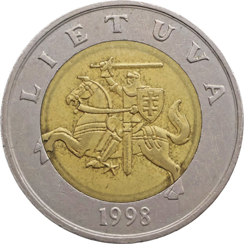 1998 5 Litai Lithuania Coin