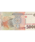 1998 5000 Lei Romania Banknote Portrait of Lucian Blaga