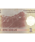 1999 Tajikistan 1 Diram Banknote