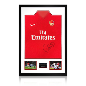 Sol Campbell Signed Arsenal 2009/10 Home Shirt Premium Frame
