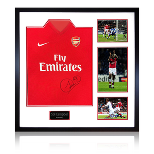 Sol Campbell Signed Arsenal 2009/10 Home Shirt Elite Frame
