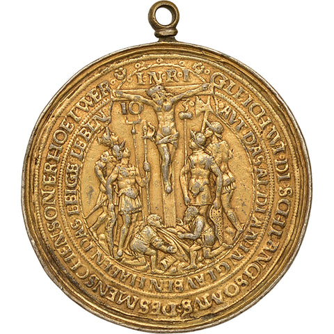 19th Century Crucifixion Jesus Christ Religion Medal Restrike