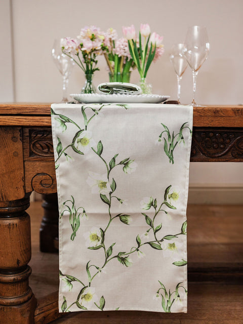 Snowdrop and Hellebore Table Runner
