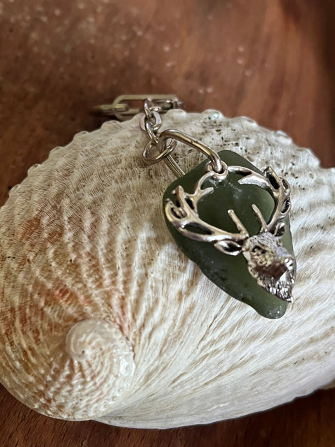 Stag Seaglass Keyrings
